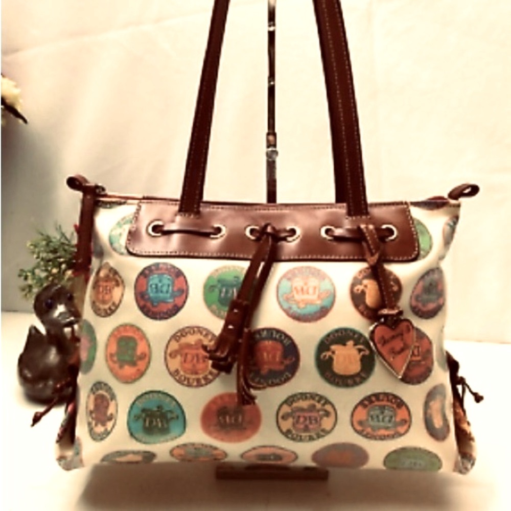 Dooney & Bourke Vintage Coated Canvas & Leather Signature Shoulder Bag